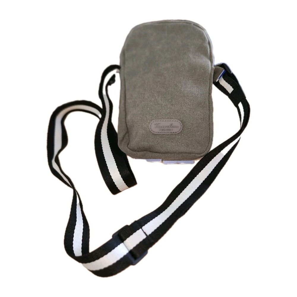 Travelon Coastal Mini Crossbody Bag Gray Neutral RFID Blocking Normcore‎